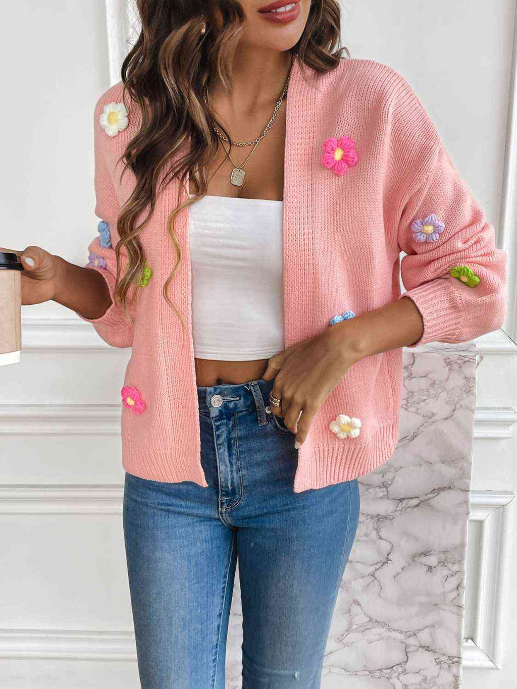 Shorter Flower Cardigan