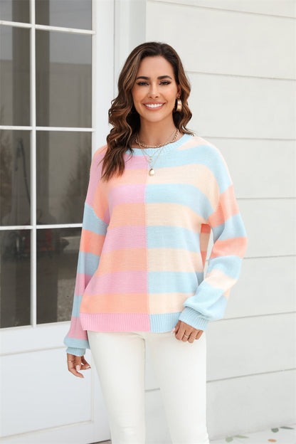 Color Block Pop Sweater