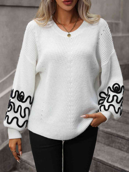 Contrast Sweater