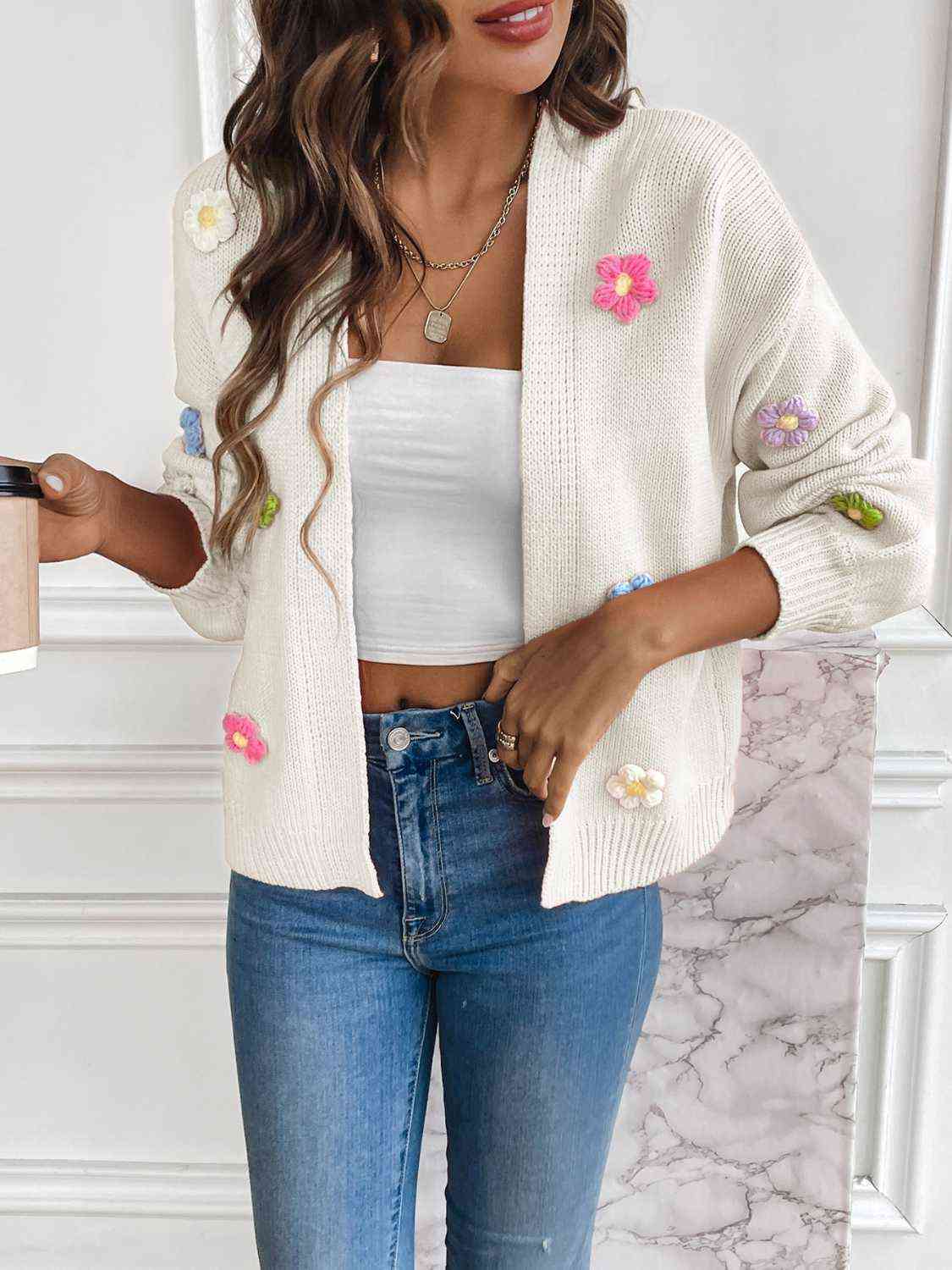 Shorter Flower Cardigan