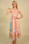 Clems Strap Smocked Midi Dress