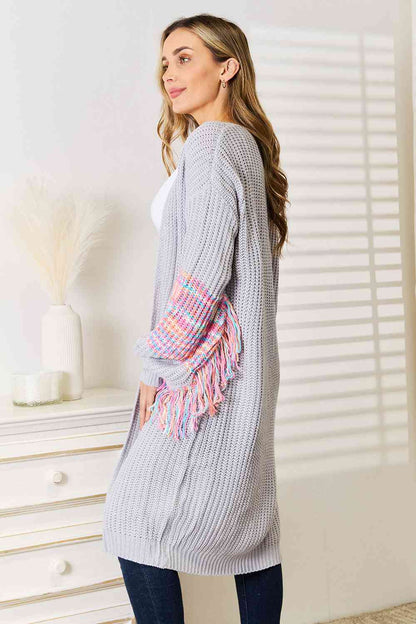 Colorful Fringe Cardigan