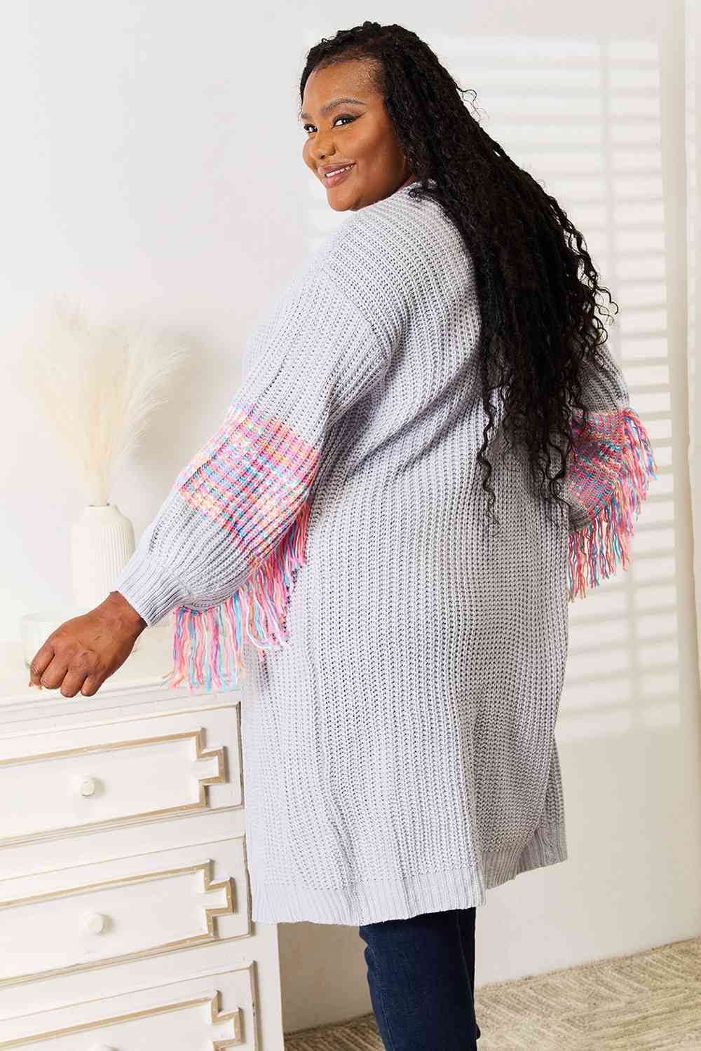 Colorful Fringe Cardigan