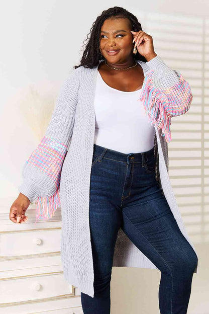 Colorful Fringe Cardigan