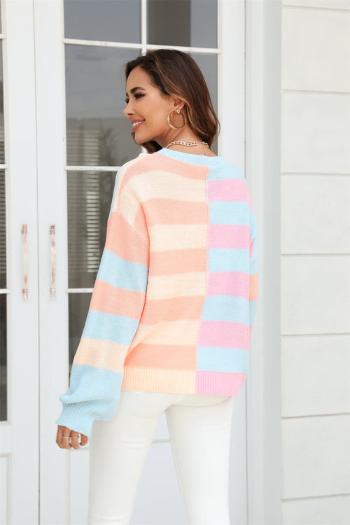 Color Block Pop Sweater
