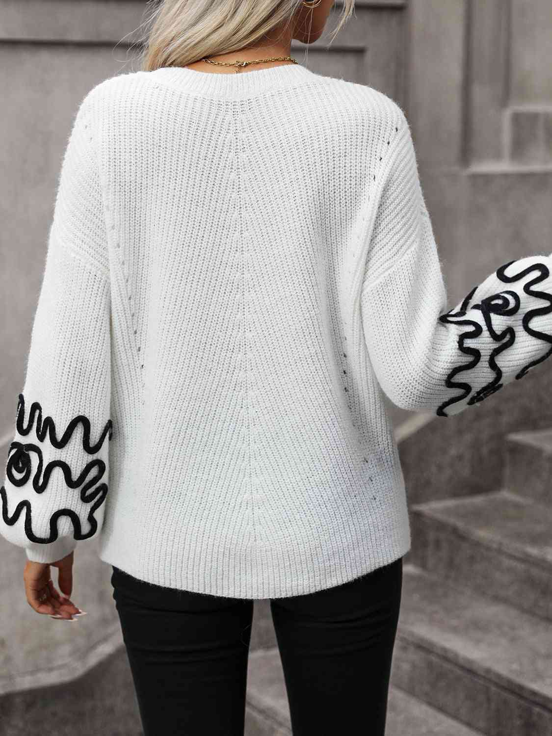 Contrast Sweater