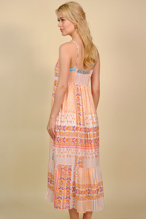 Clems Strap Smocked Midi Dress
