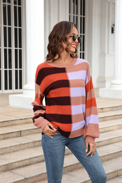 Color Block Pop Sweater