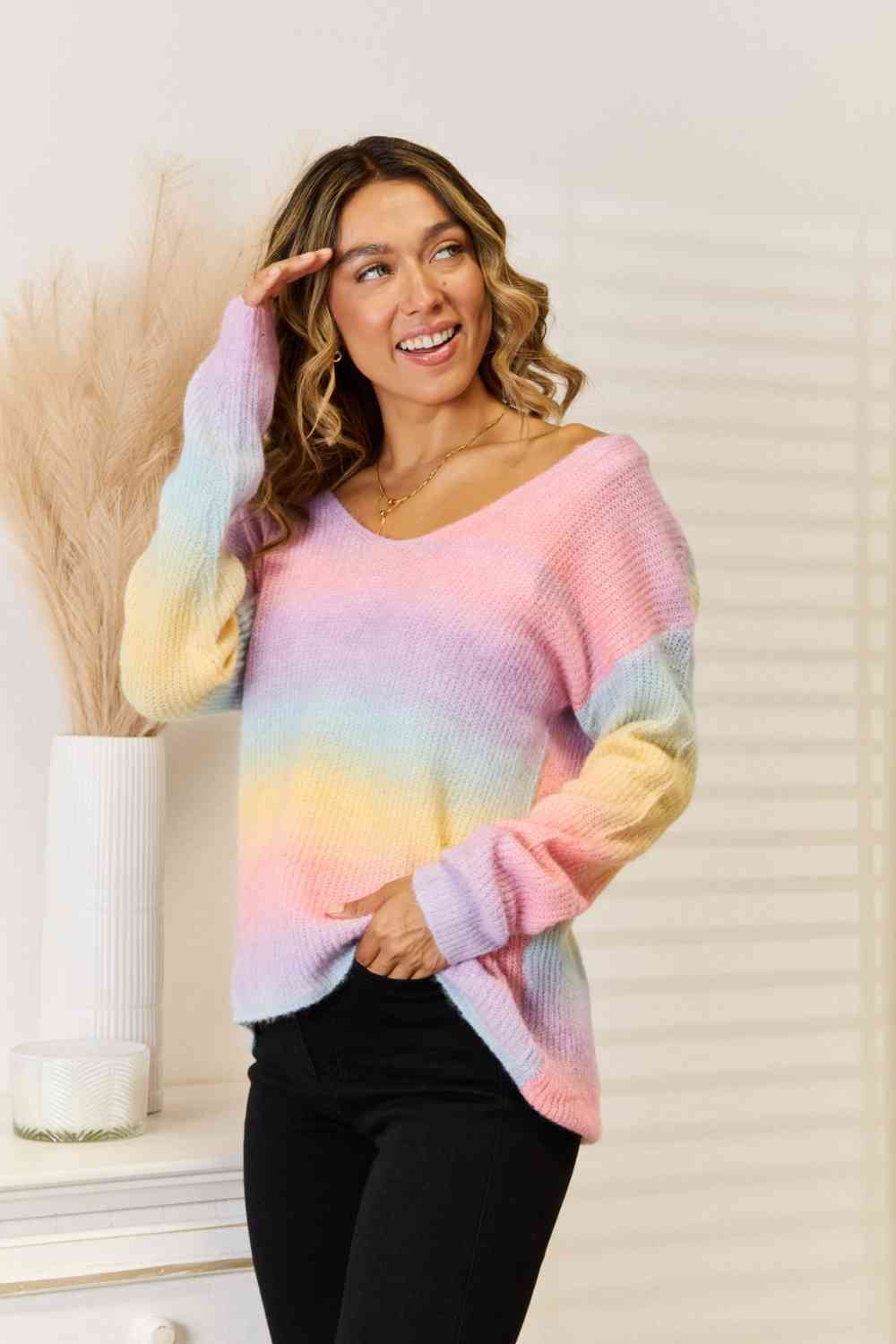 Rainbow Pastel Skies Sweater