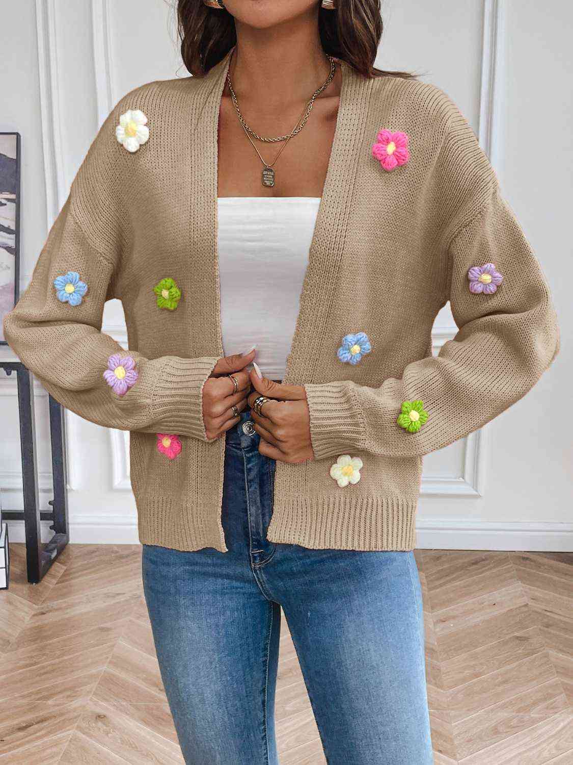 Shorter Flower Cardigan