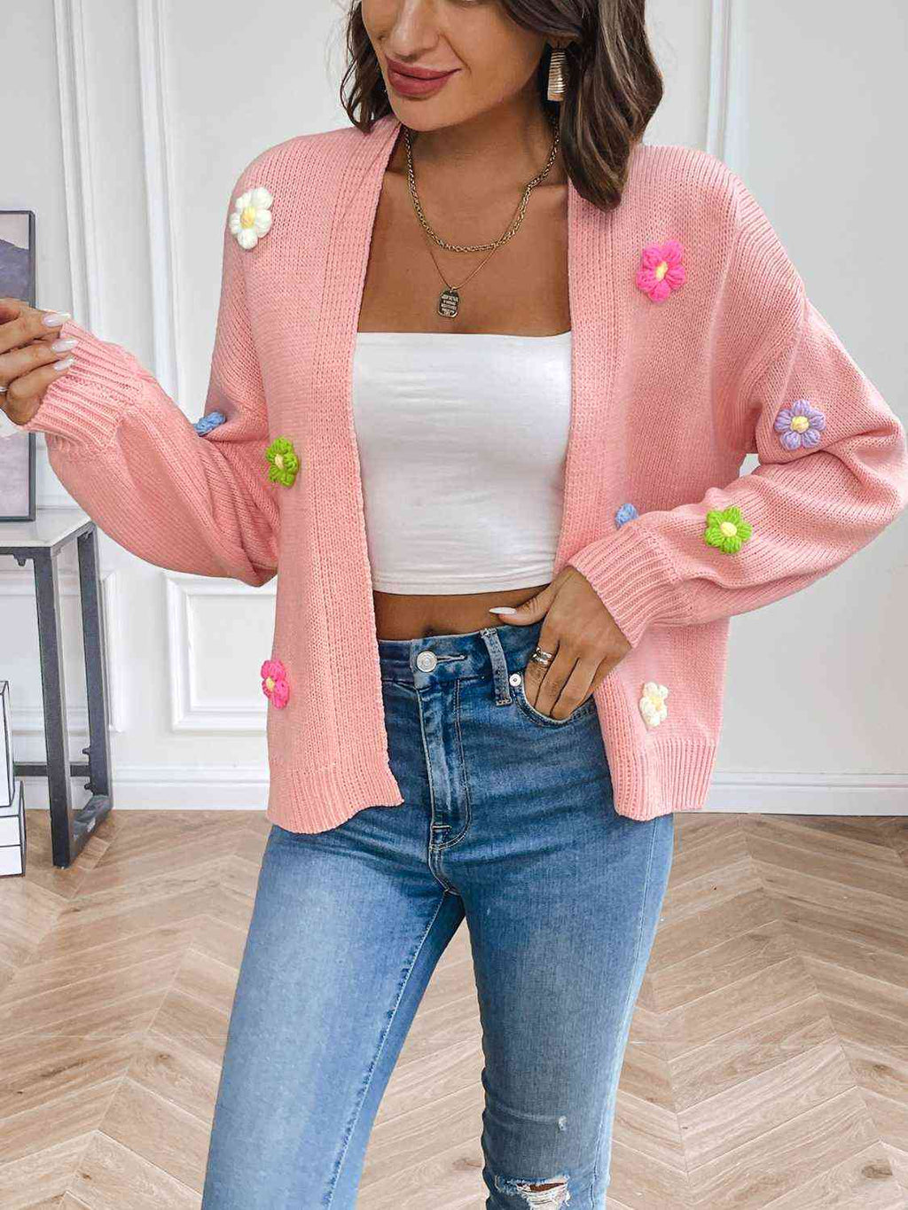 Shorter Flower Cardigan