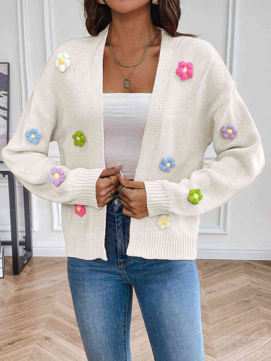 Shorter Flower Cardigan