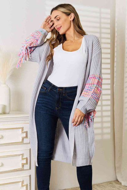 Colorful Fringe Cardigan