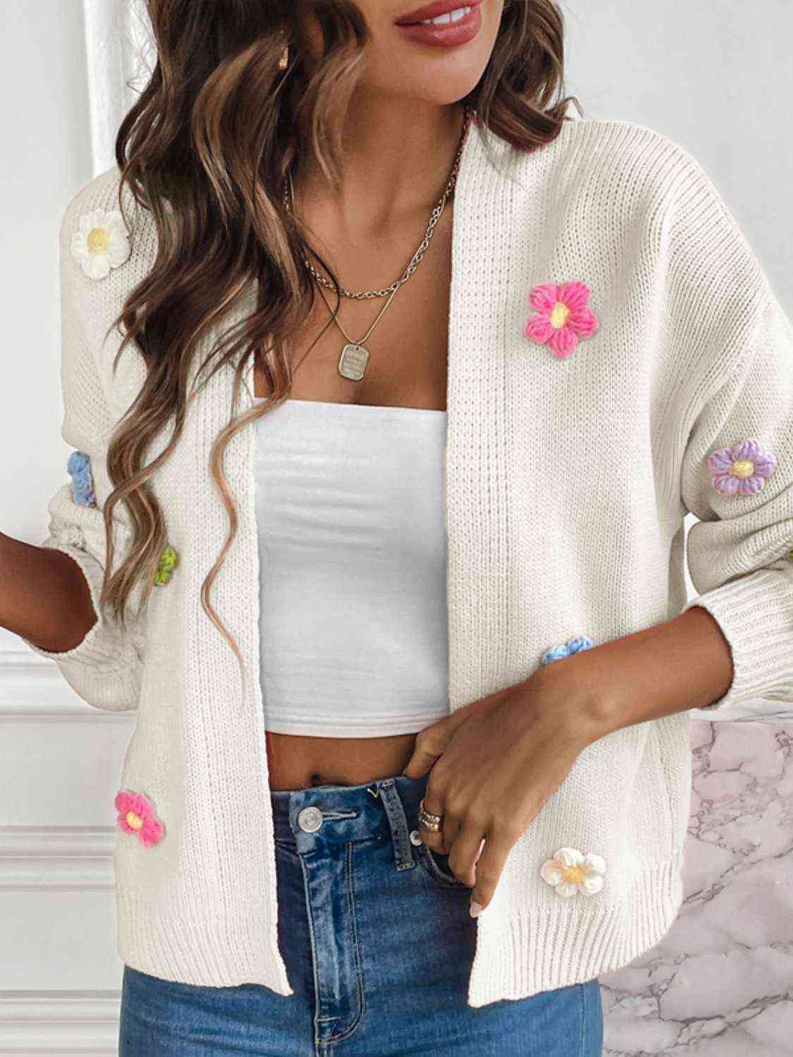 Shorter Flower Cardigan