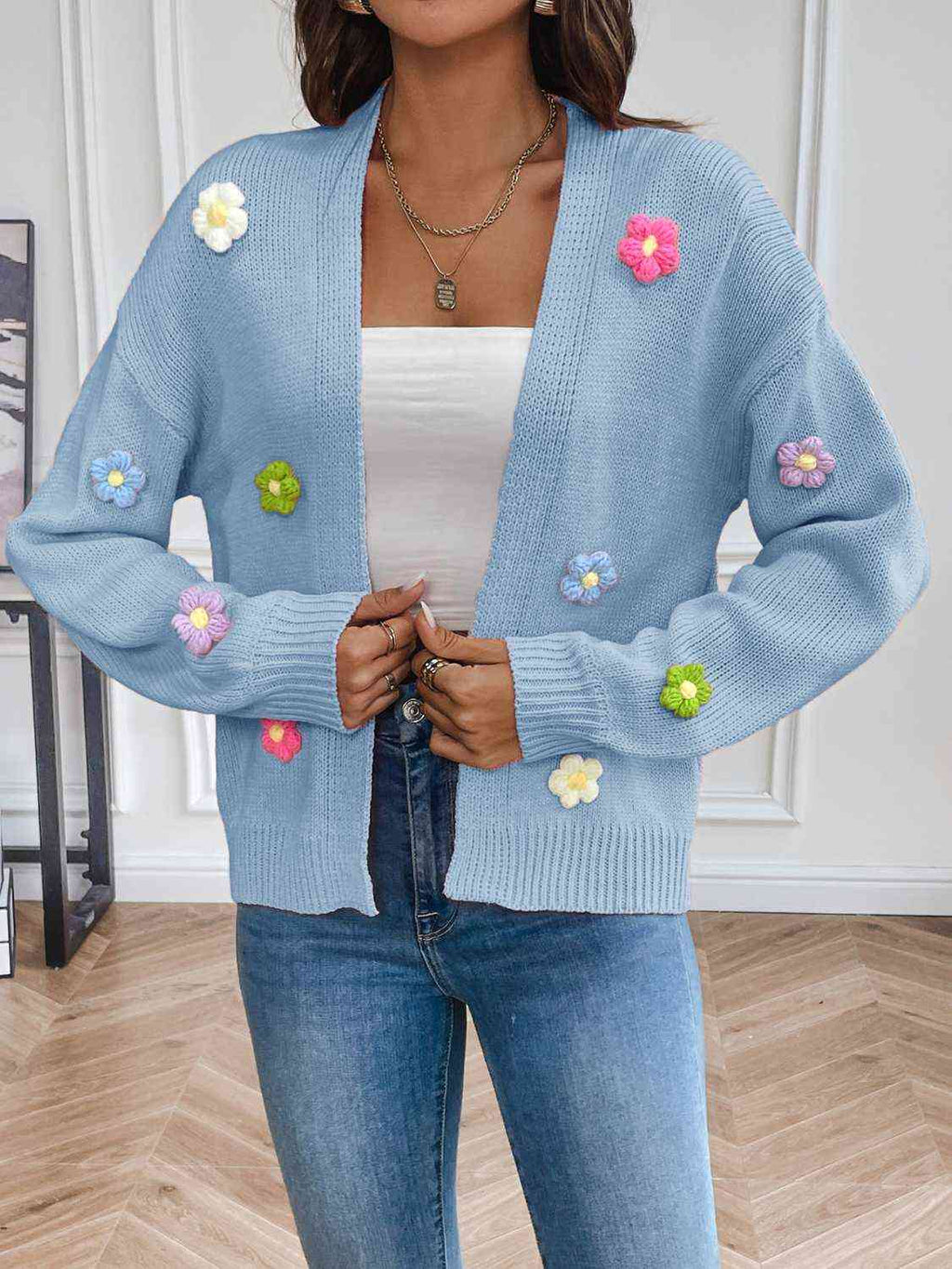 Shorter Flower Cardigan