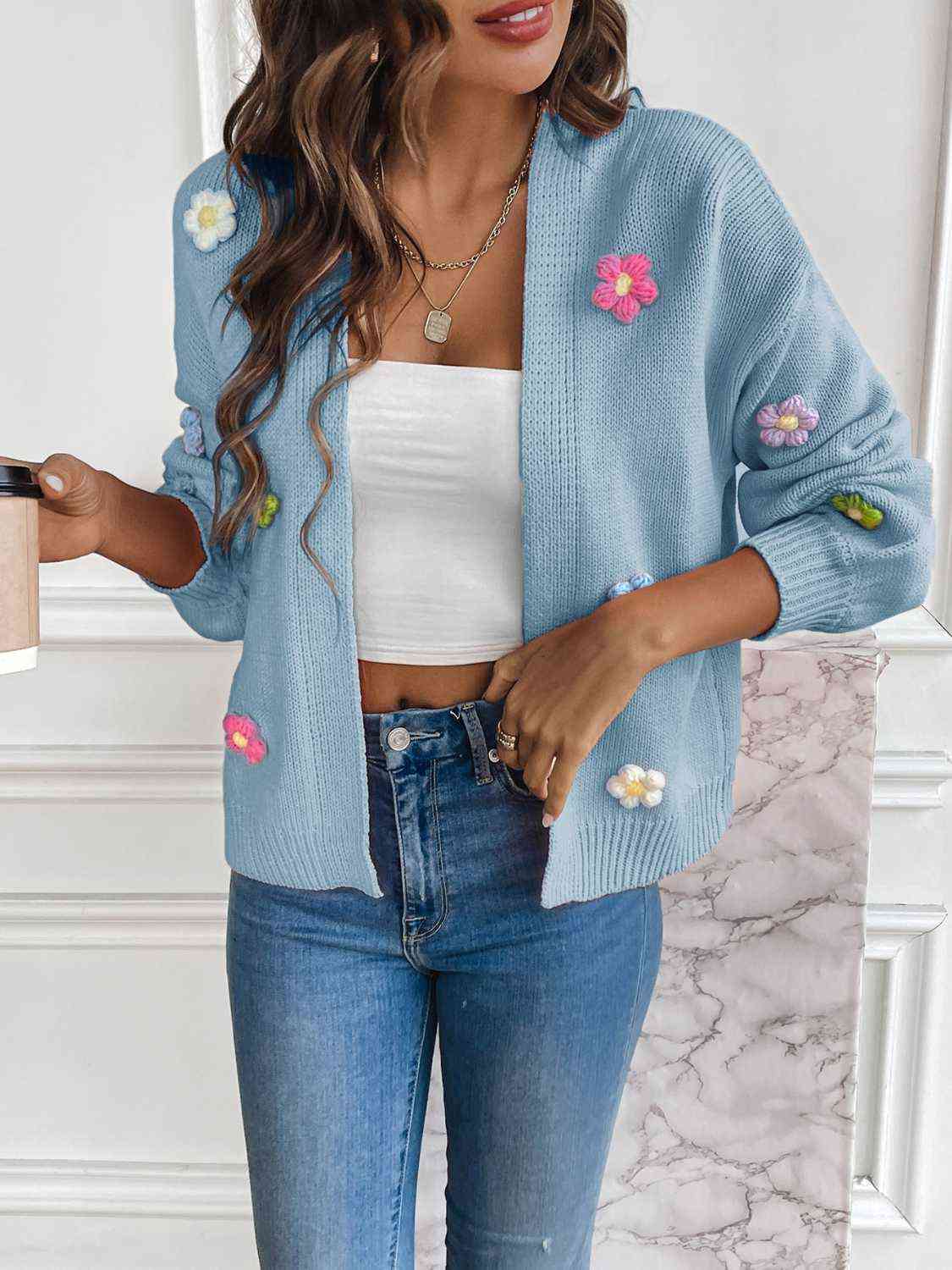 Shorter Flower Cardigan