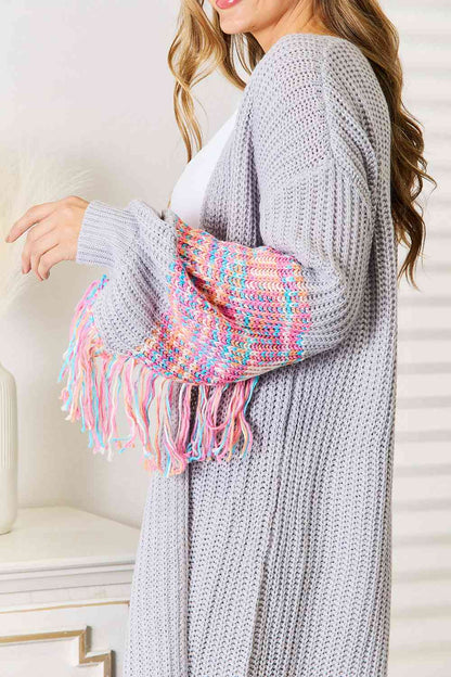 Colorful Fringe Cardigan