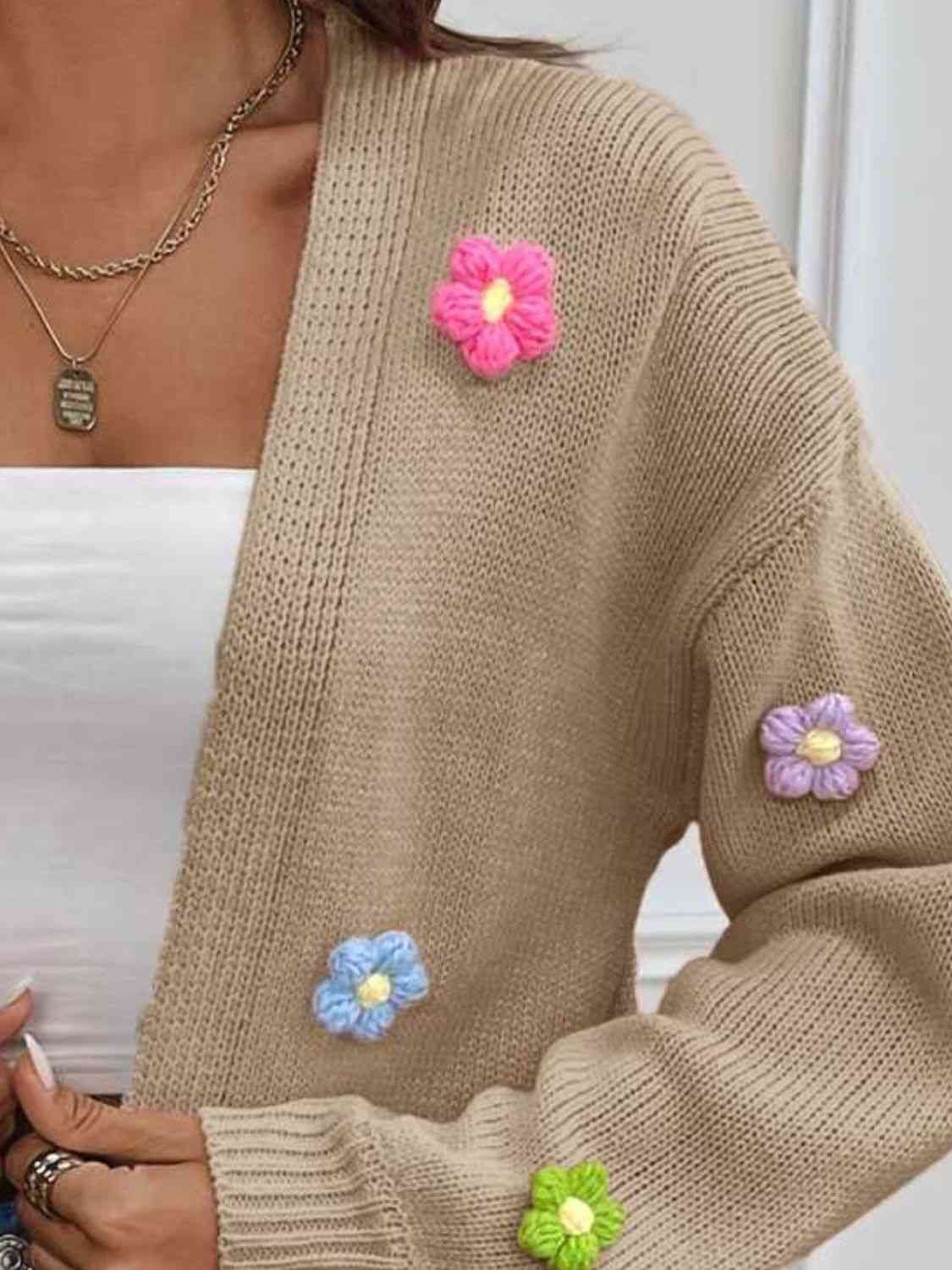 Shorter Flower Cardigan