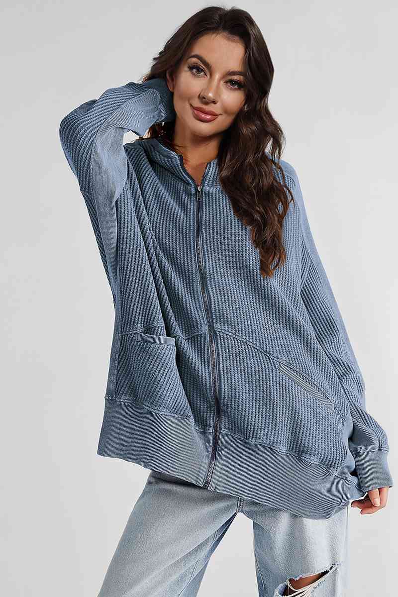 Zip-Up Long Sleeve Jacket Snuggie